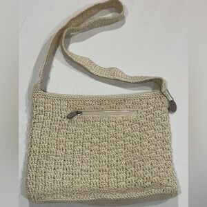 Elegant Cream Crochet Shoulder/Crossbody Bag